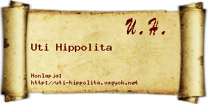 Uti Hippolita névjegykártya